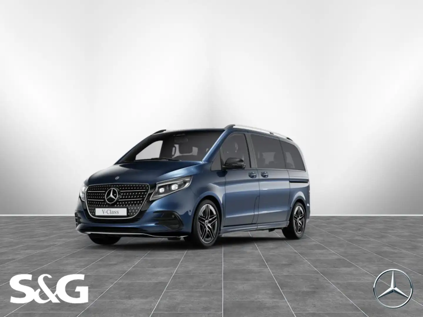 Mercedes-Benz V 300 d AV Komp. AMG AHK+360°+MBUX+Distronic+19" Blau - 1