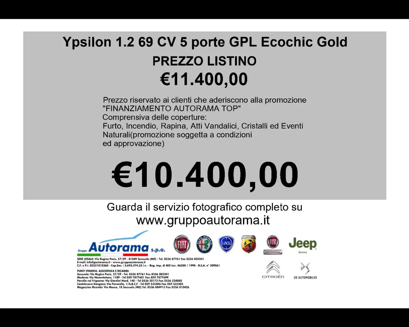 Lancia Ypsilon 1.2 69 CV 5 porte GPL Ecochic Gold Red - 1