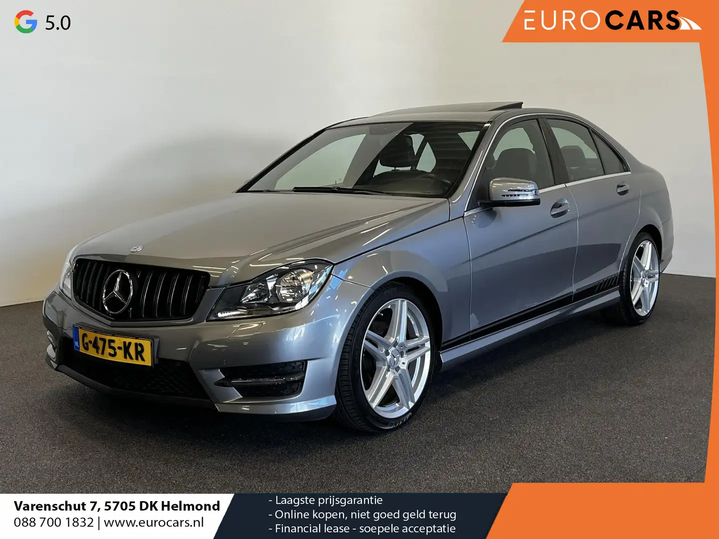 Mercedes-Benz C 250 Automaat AMG pakket leder navigatie schuifdak came Grijs - 1
