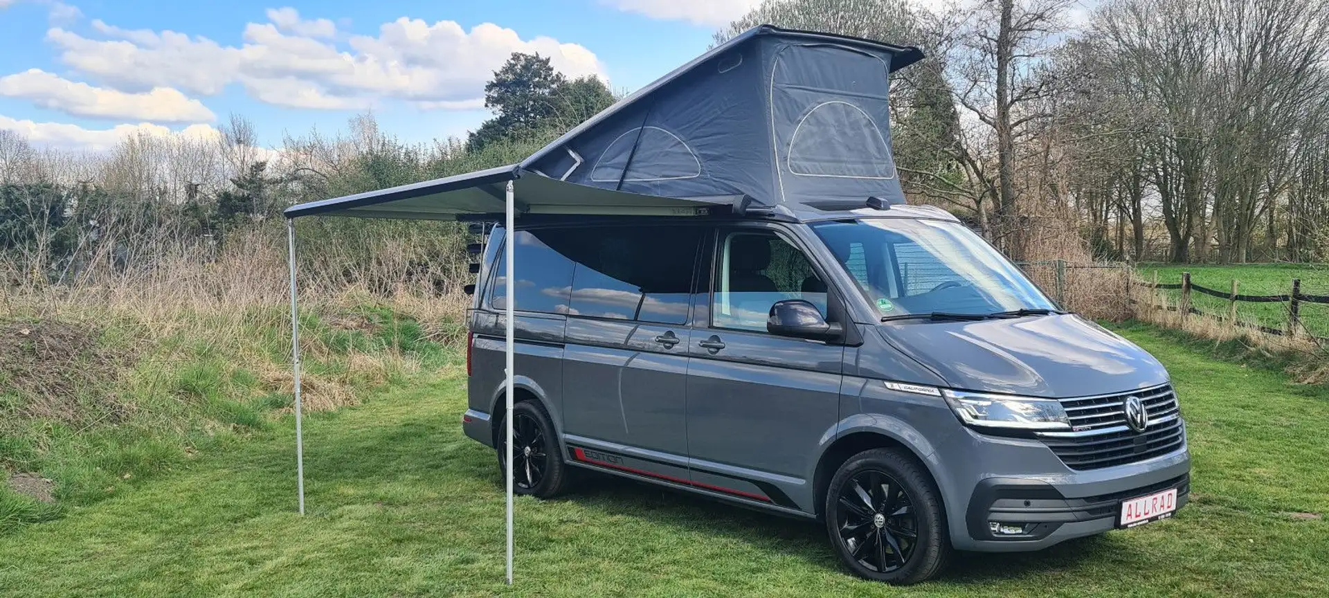Volkswagen T6 California T6.1 Calif. Beach*2,0*1.HD*Navi*ACC*Allrad*DAB+* Gris - 1