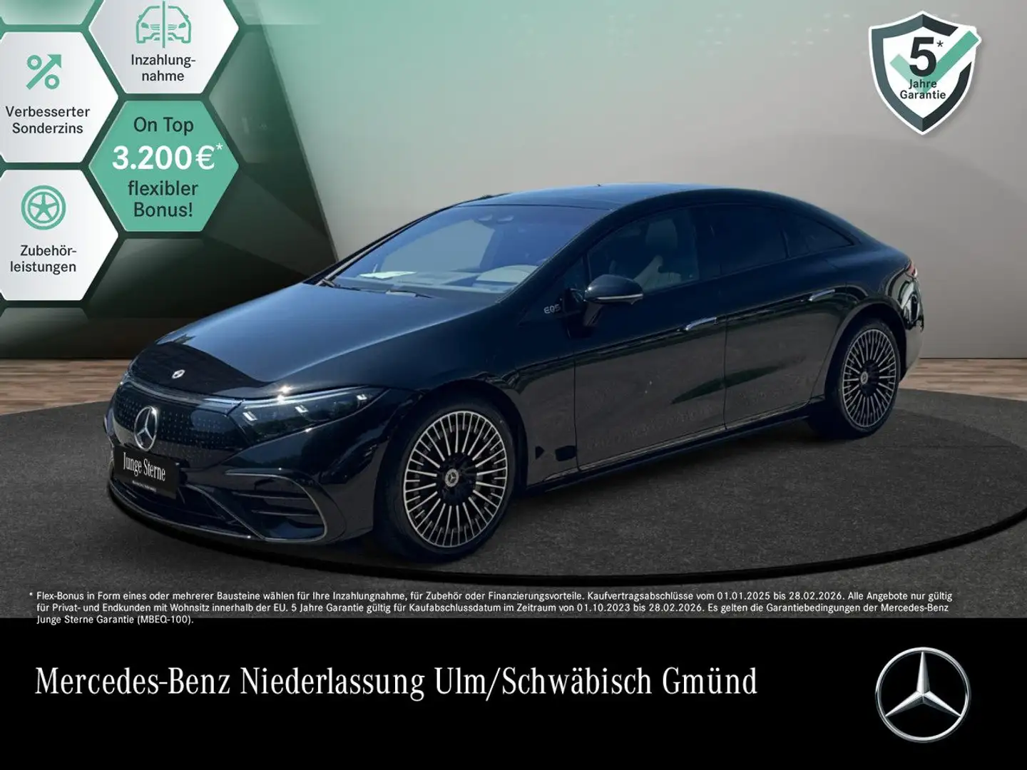 Mercedes-Benz EQS 350 AMG Fahrass Fondent Airmat Pano Burmester Schwarz - 1