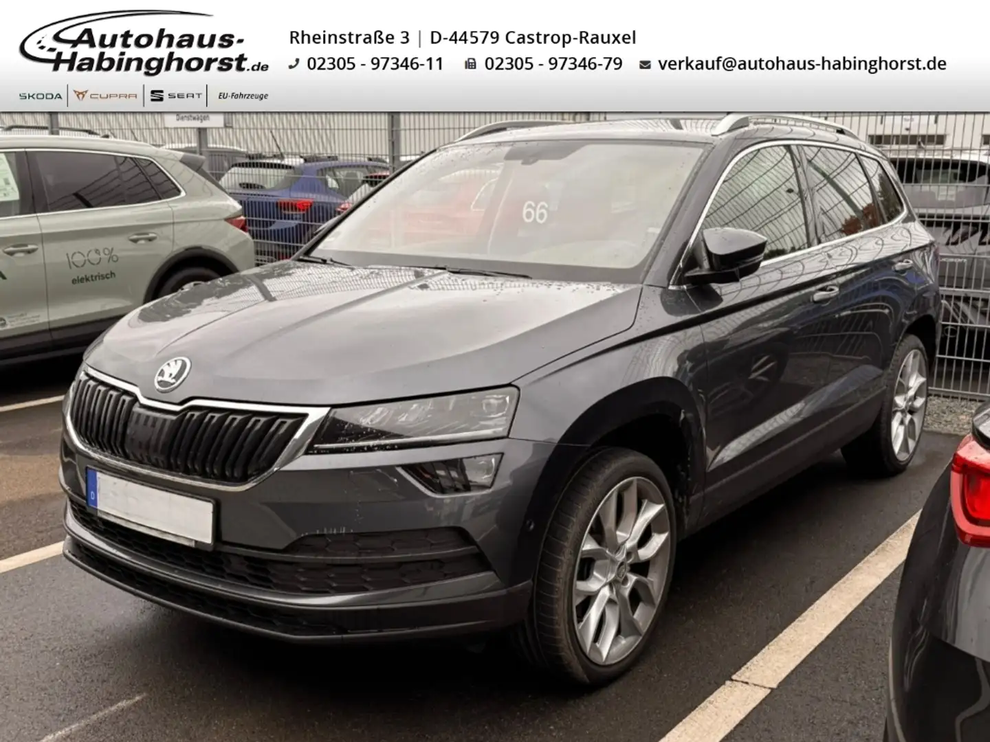 Skoda Karoq 1.5 TSI ACT Style AHK LED ACC Navi Shz PDC Alu Grau - 1