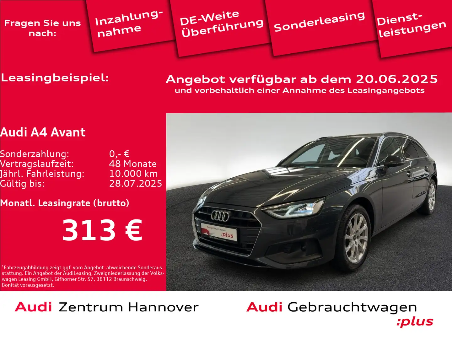 Audi A4 30 TDI ACC virtual LED Navi DAB Grau - 1