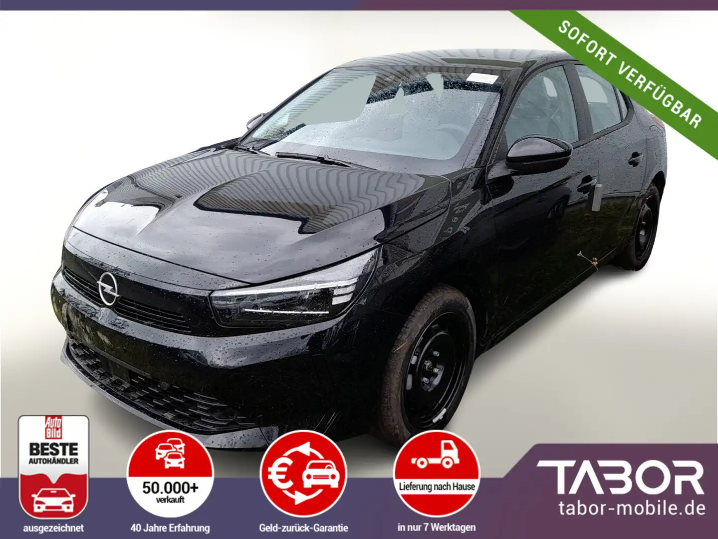 Opel Corsa 1.2 Turbo 100 AT8 Edition PDC SichtP AppCo Negro - 1