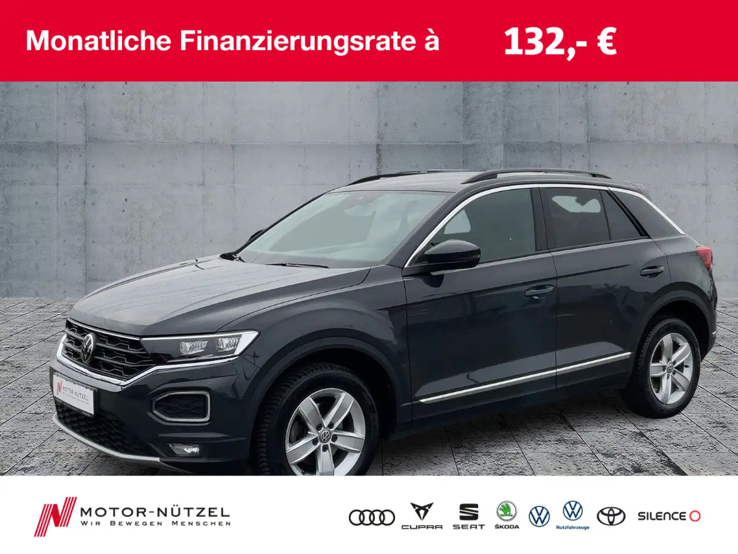 Volkswagen T-Roc 1.5 TSI SPORT LED+ACC+2xPDC+SHZ+BT+DAB+ Gris - 1