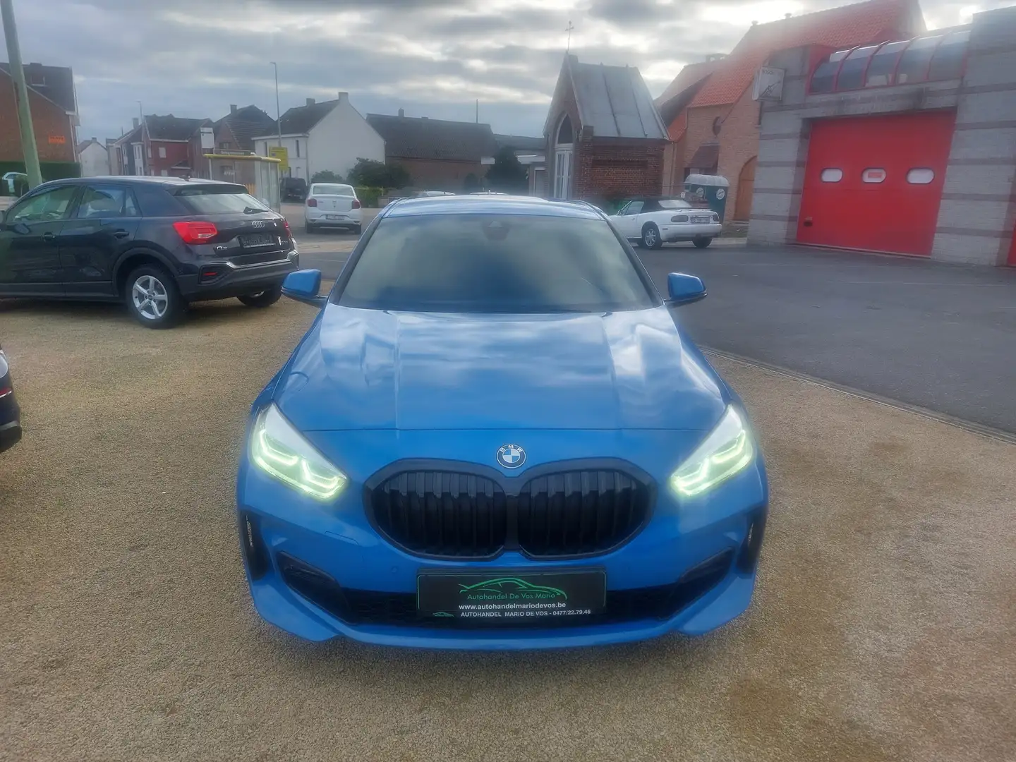BMW 118 118i M Sport * M-PERFORMANCE ZETELS * MISANO BLUE Blauw - 1