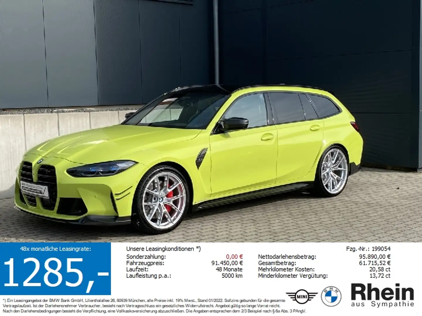 BMW M3 Tour. M Performance LASER/hk/360/MEMO/Carbon LASER Gelb - 1