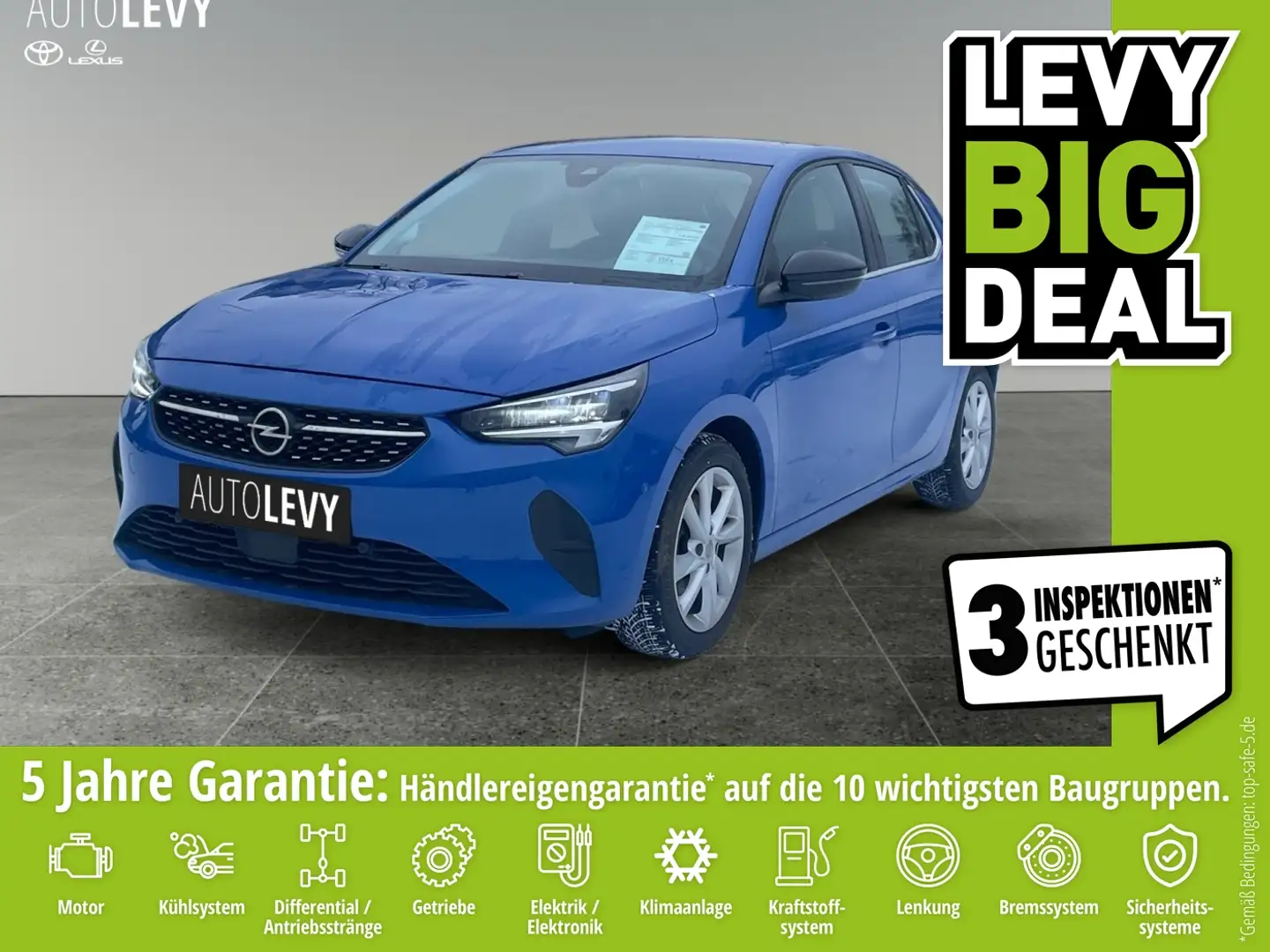 Opel Corsa F 1.2 Turbo Elegance DynLicht LED LM PDC Blau - 1