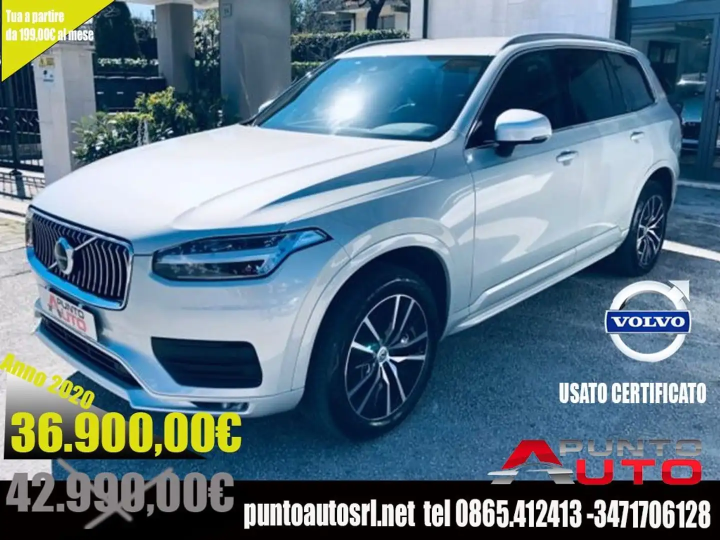 Volvo XC90 B5 AWD Geartronic 7 posti pelle telecamera Grigio - 1