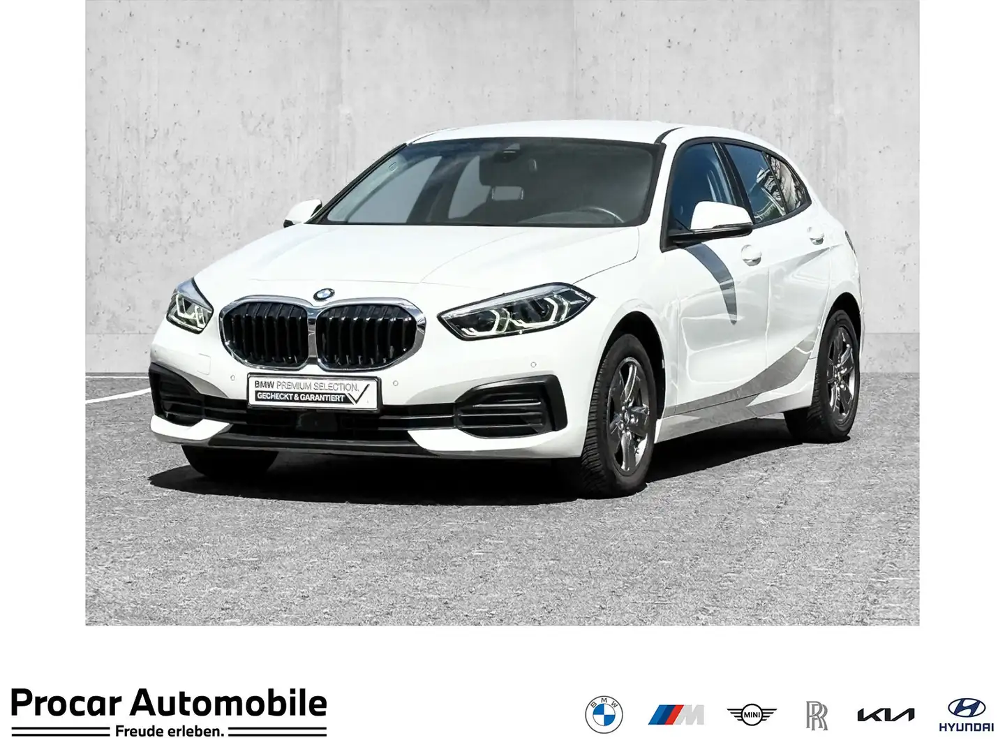 BMW 116 d Advantage NAVI LED PDC V+H DAB Tempomat LM Blanc - 1