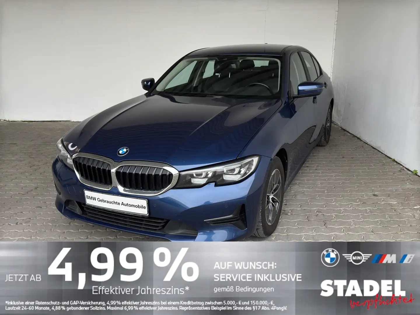 BMW 318 d Lim. Advantage Navi.LED.DriveAs.AHK.PDCv+h Bleu - 1