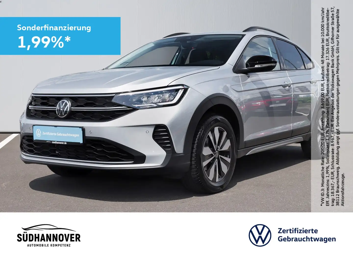 Volkswagen Taigo Goal 1.0 TSI AHK+NAVI+LED+SHZ+PDC+KAMERA Silber - 1