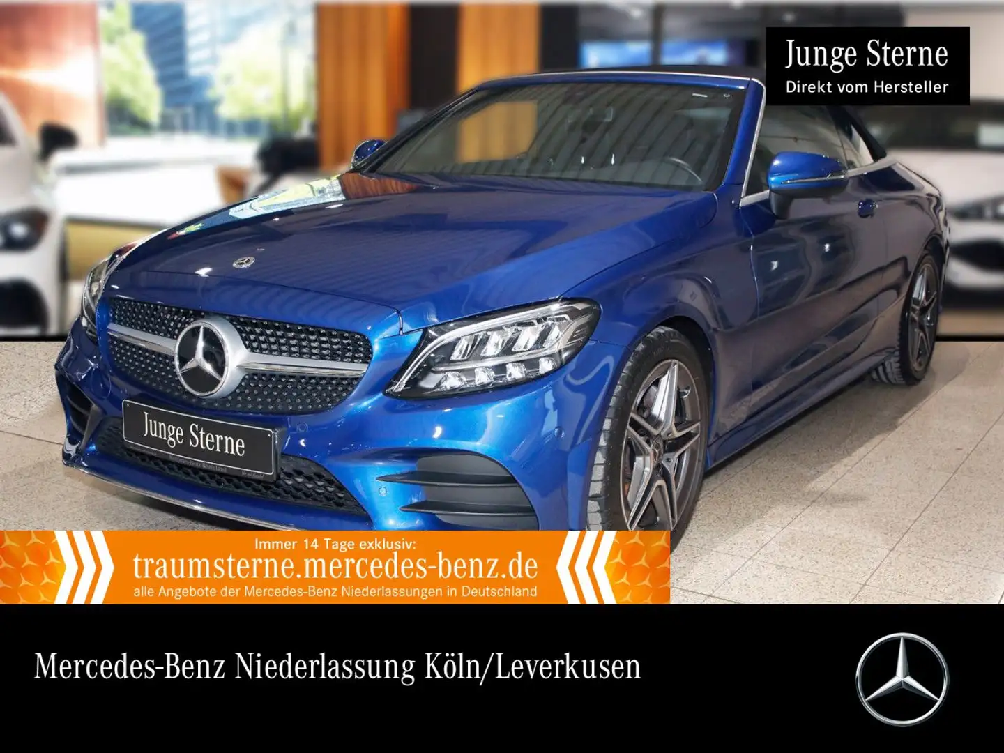 Mercedes-Benz C 220 d Cabrio AMG+LED+KAMERA+KEYLESS+9G Blau - 1
