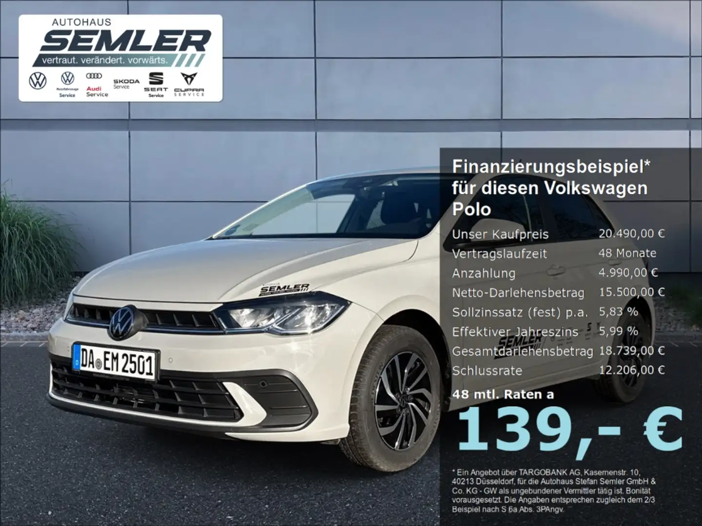 Volkswagen Polo VI 1.0l TSI 5-Gang LED APP PDC SHZ KLIMA Grau - 1