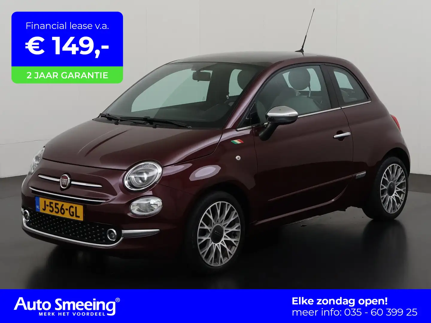 Fiat 500 1.2 Star | Panoramadak | Navigatie | Parkeersensor Rood - 1