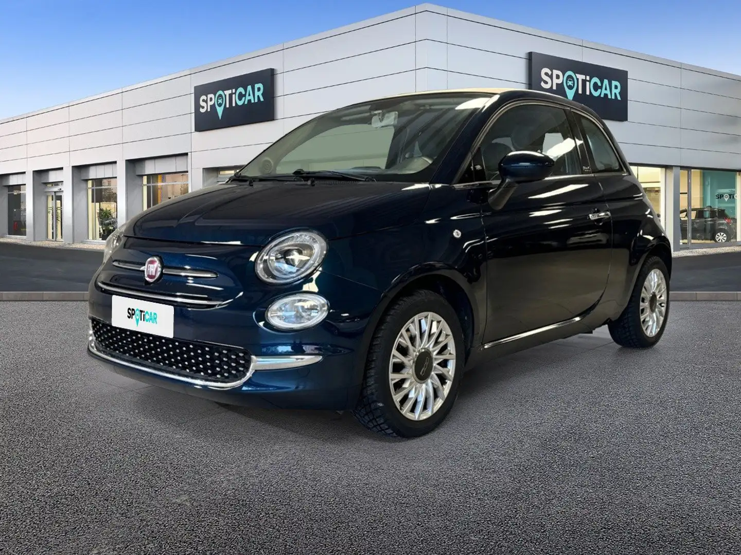 Fiat 500C 1.2 69cv Lounge Bleu - 1