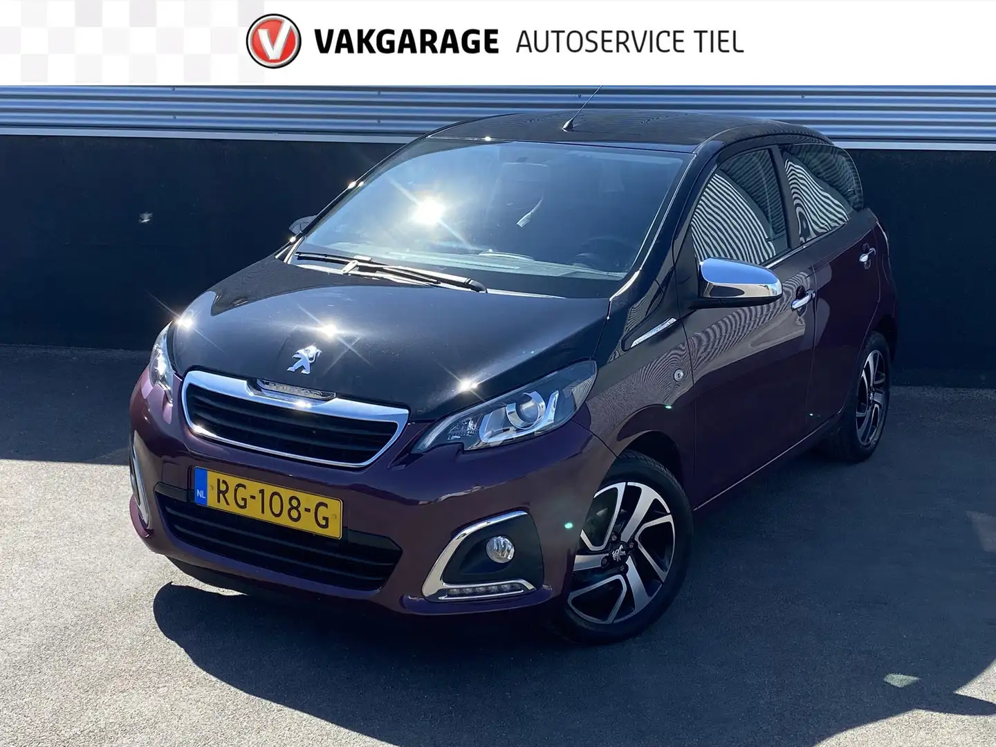 Peugeot 108 1.0 e-VTi Allure Bi-Tone - LM velgen, FullMap navi Mauve - 1