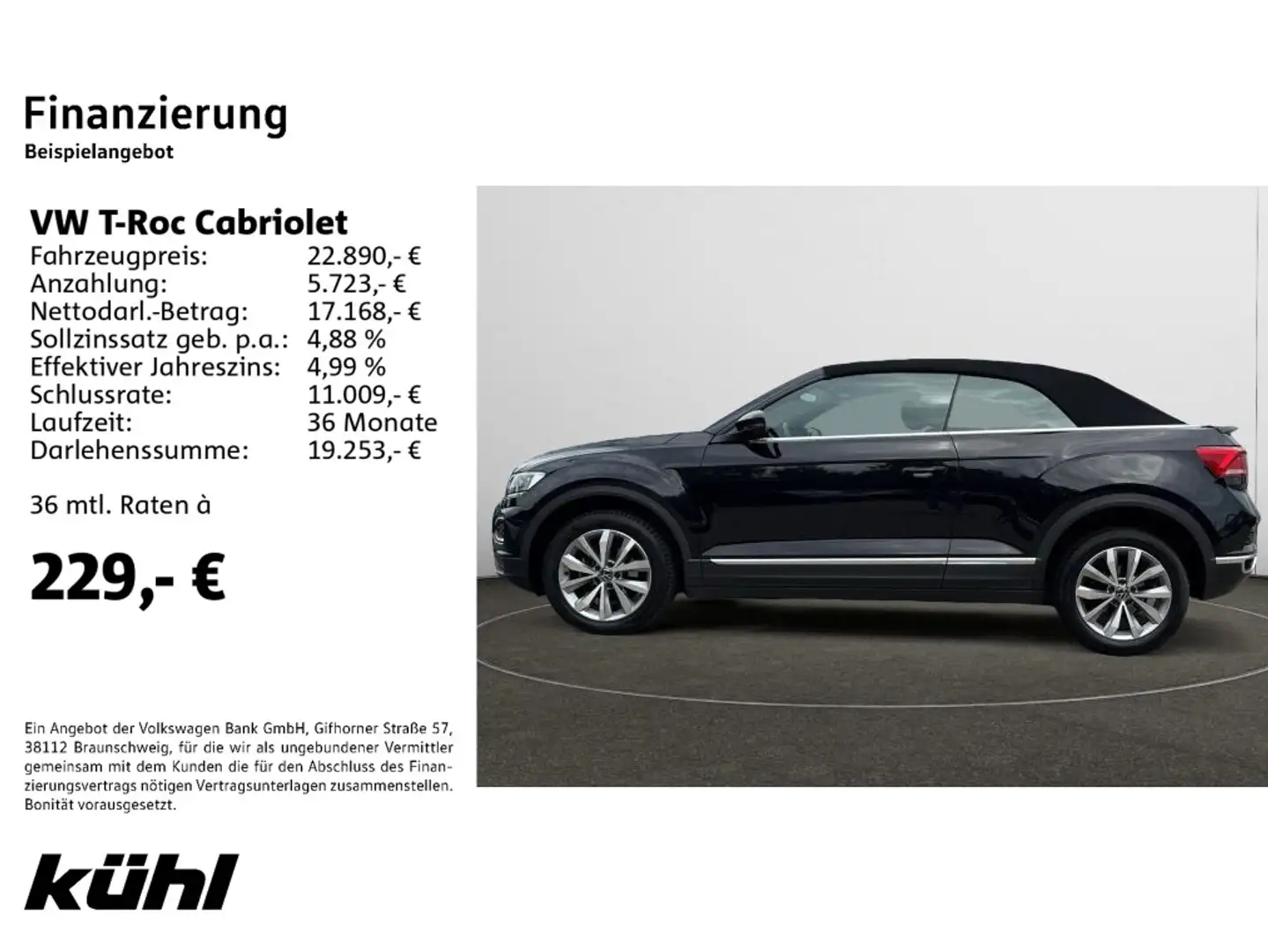 Volkswagen T-Roc 1.5 TSI Style Navi,beats,LED Schwarz - 2