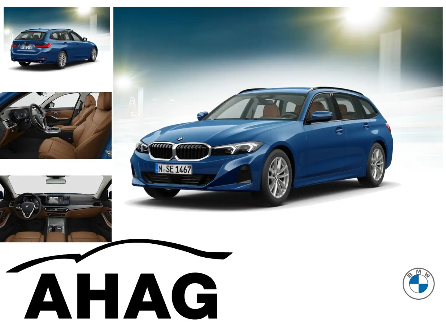 BMW 318 i Touring Auto Klimaaut. Komfortzugang HIFI Blauw - 1