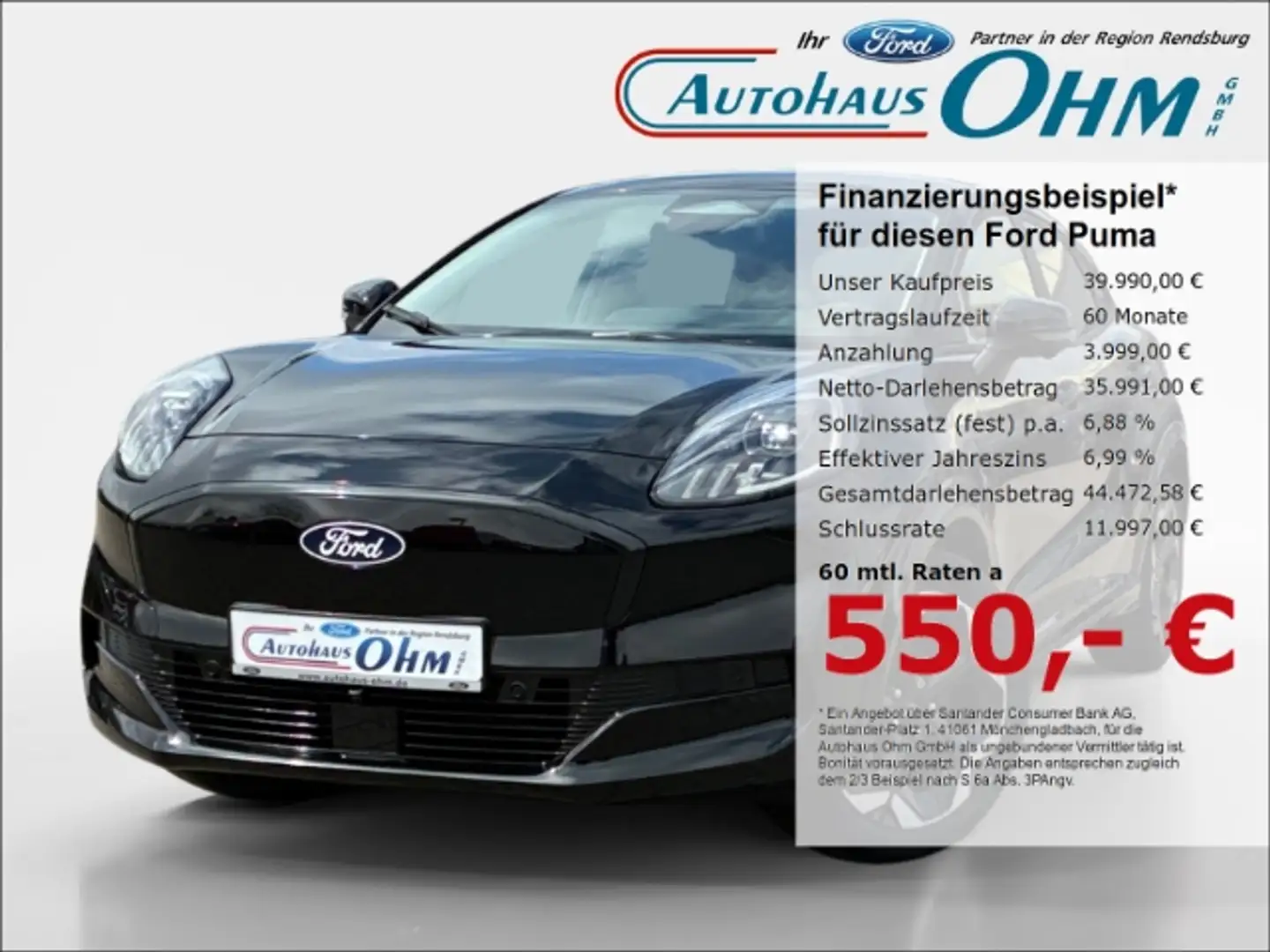 Ford Puma Gen-E 124 kW Premium FWD - RFK - AHK - FAP - NAV - Schwarz - 1