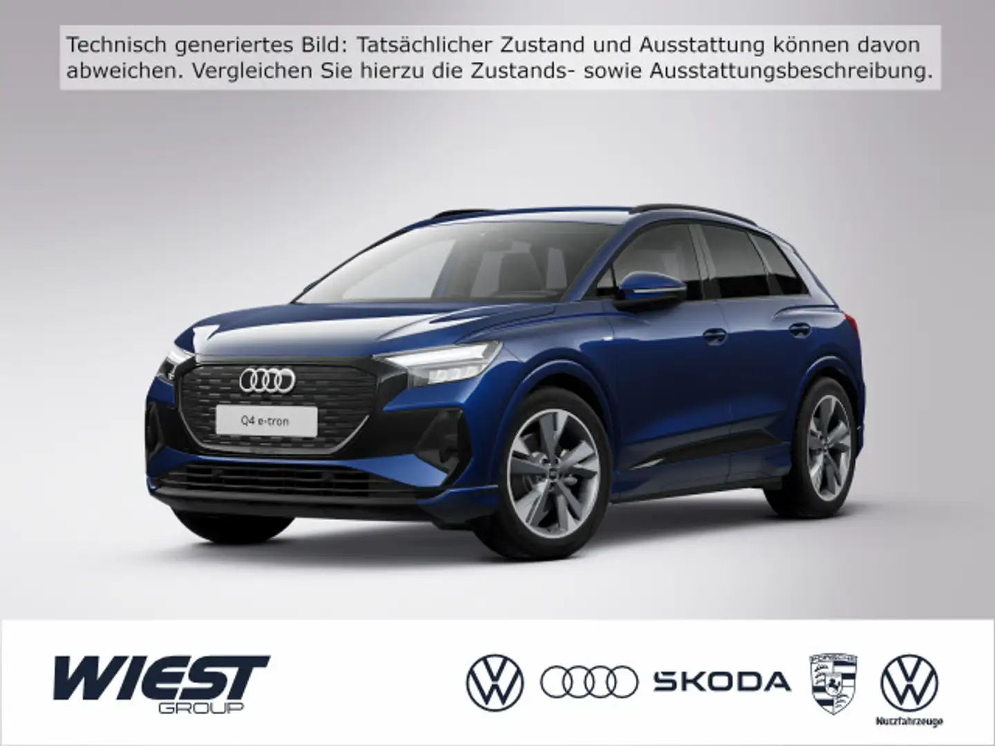 Audi Q4 e-tron Q4 35 e-tron S line 360° RFK SHZ ACC Tempomat Na Blau - 1