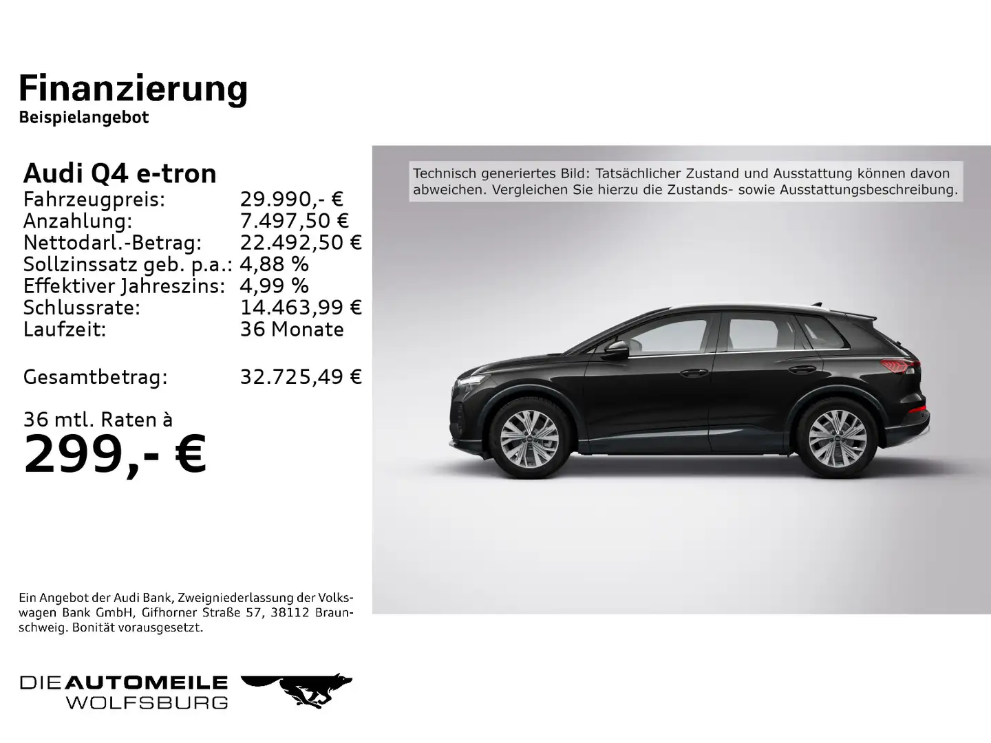 Audi Q4 e-tron 40 Head-up/Navi/Rückfahrkam Schwarz - 2