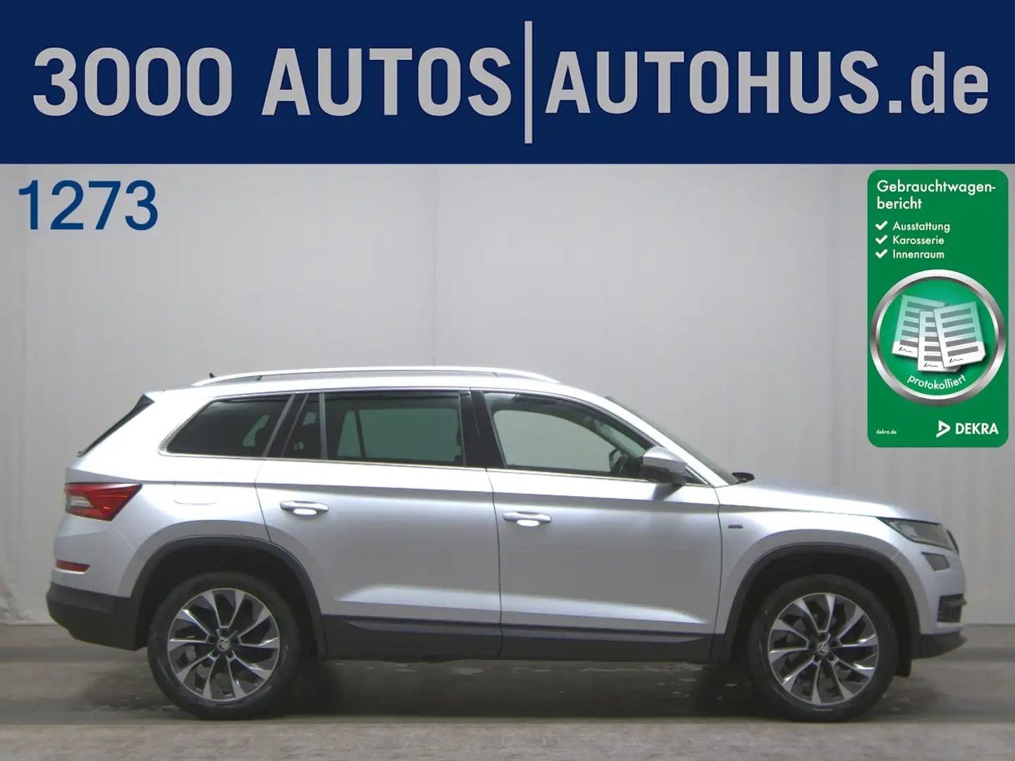 Skoda Kodiaq 2.0 TDI Drive Navi LED vc Canton 360° AHK Silber - 1