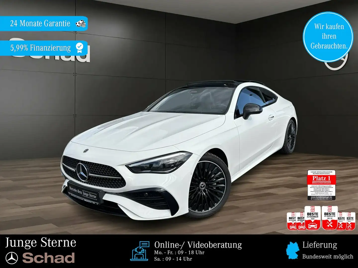 Mercedes-Benz CLE 220 CLE 220 d AMG +PANO+LED+360°+DISTR+MEMORY+NIGHT+ Weiß - 1