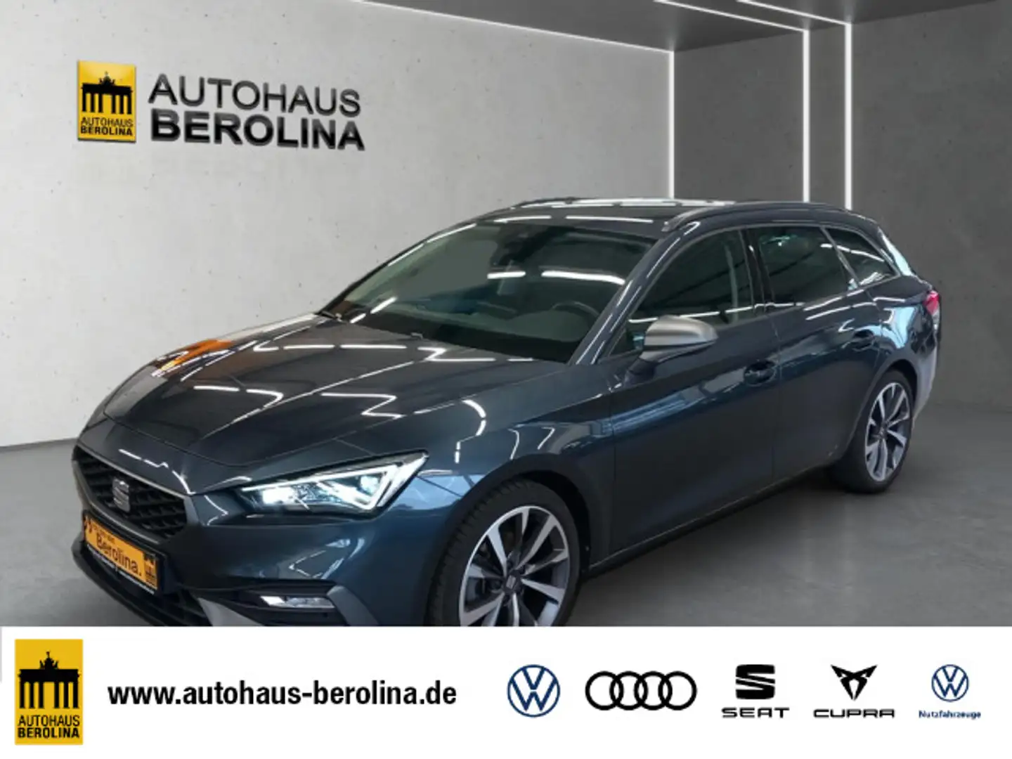 SEAT Leon ST 1.5 eTSI FR DSG *ACC*NAV+*LED*R-CAM*SHZ* Grijs - 1