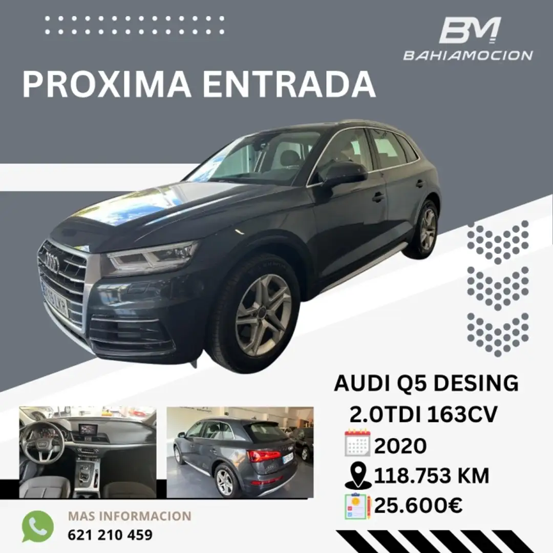 Audi Q5 35 TDI Design S tronic 120kW Gris - 1