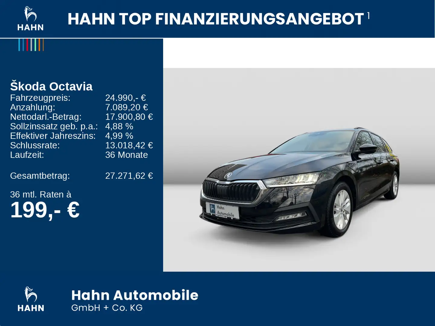 Skoda Octavia Combi 1.0 eTSI  Ambition DSG Kamera LED Schwarz - 2