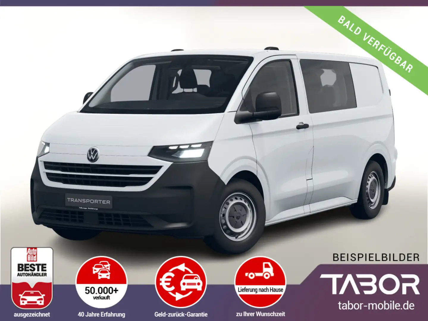 Volkswagen T7 Transporter TDI 110 LED AHK SHZ 6S TEMP Weiß - 2