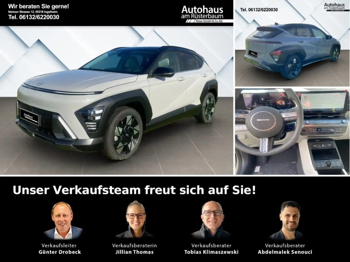 Hyundai KONA Prime 4WD SX2 1.6 198PS DCT Sitz-Paket Bose, Dach Grau - 1