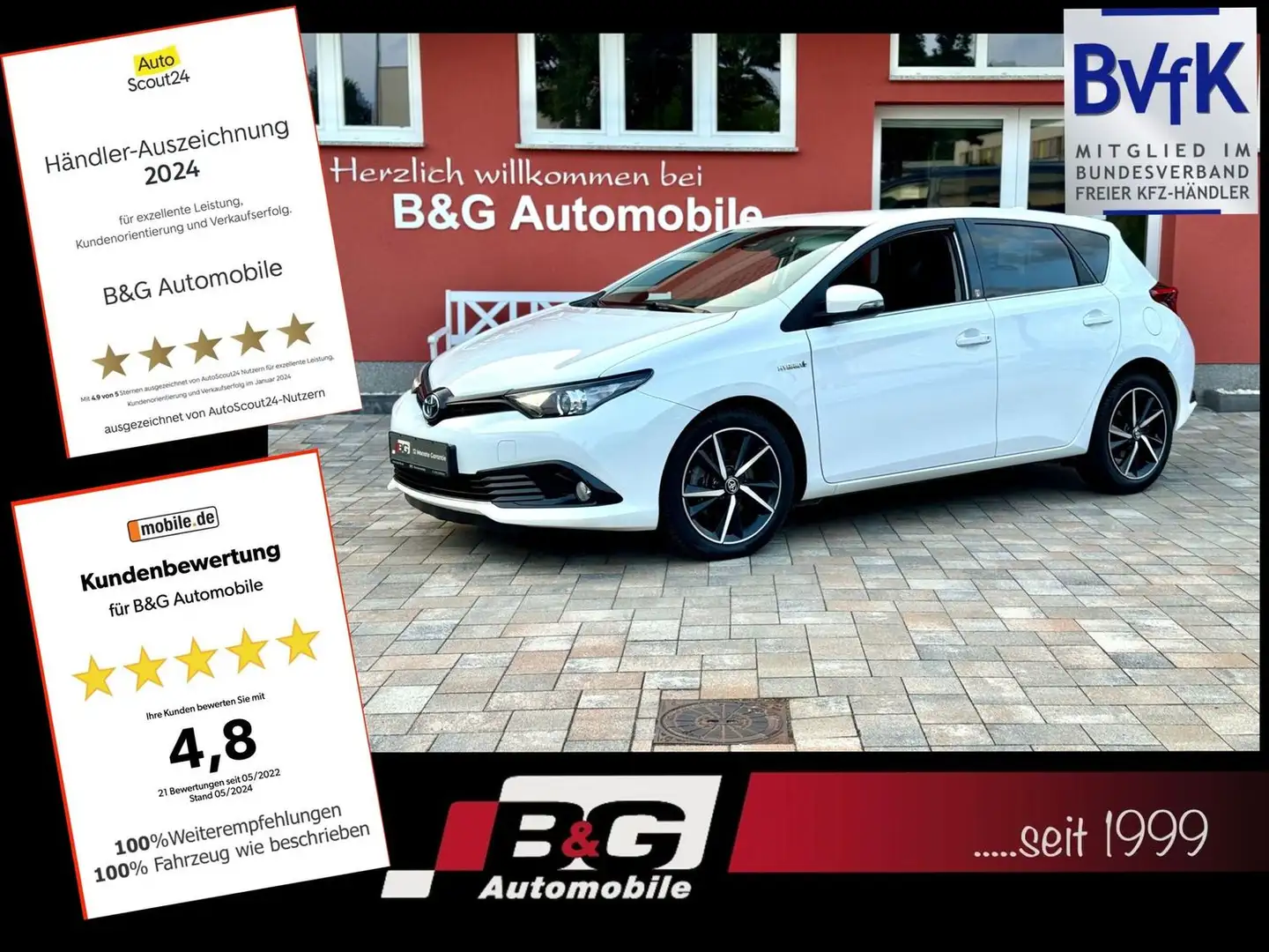 Toyota Auris Hybrid Team D Blanc - 1
