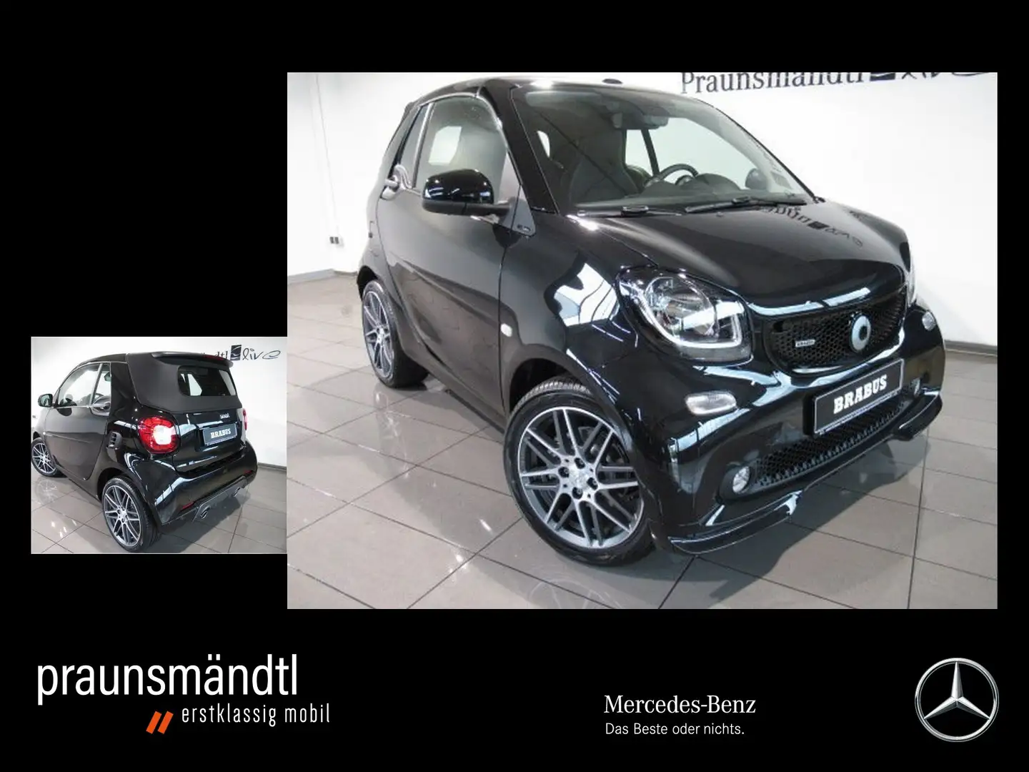 smart forTwo fortwo cabrio 80 kW BRABUS XCL/NAVI/CAM+PTS/JBL Noir - 1