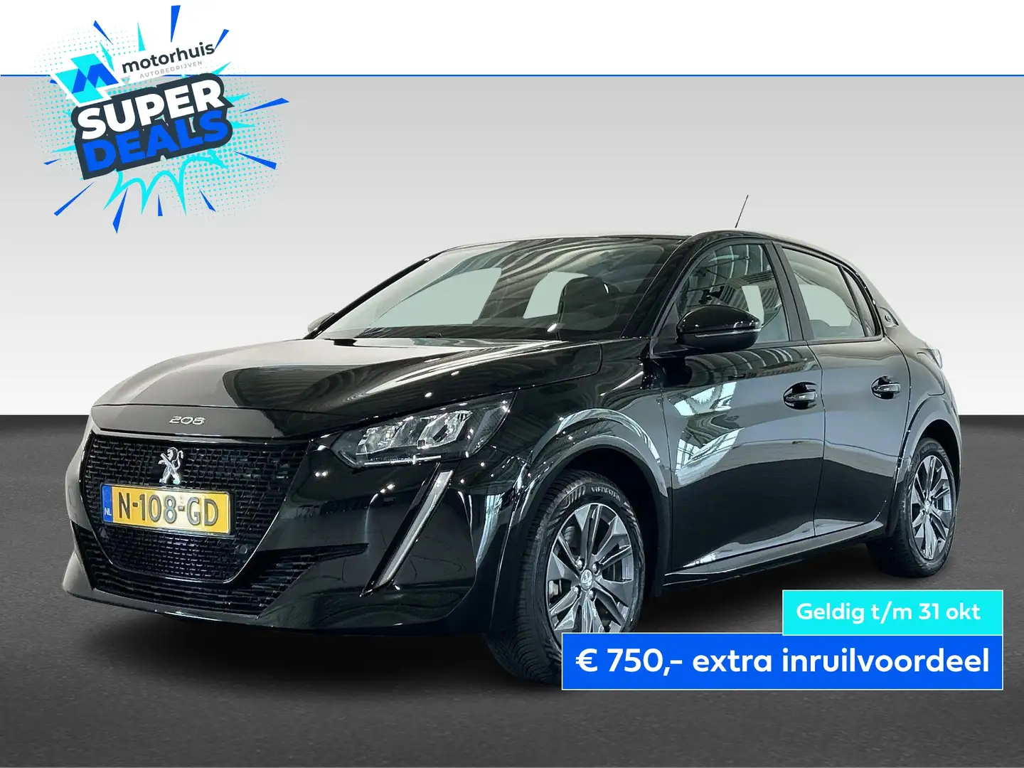 Peugeot e-208 EV 50kWh 136pk Active Pack Noir - 1