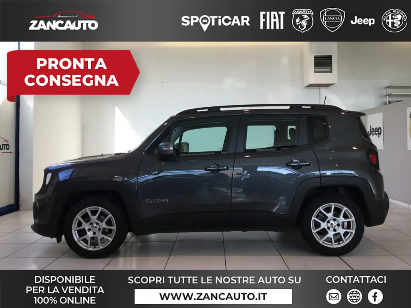 Jeep Renegade 1.6 Mjt 130 CV Limited MY21 Grigio - 1
