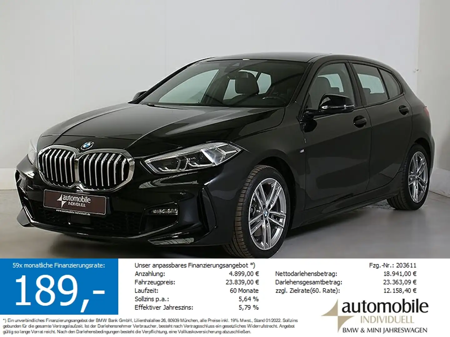 BMW 118 i A M Sport DKG LED LiveCockpitProf  DAB Negro - 1