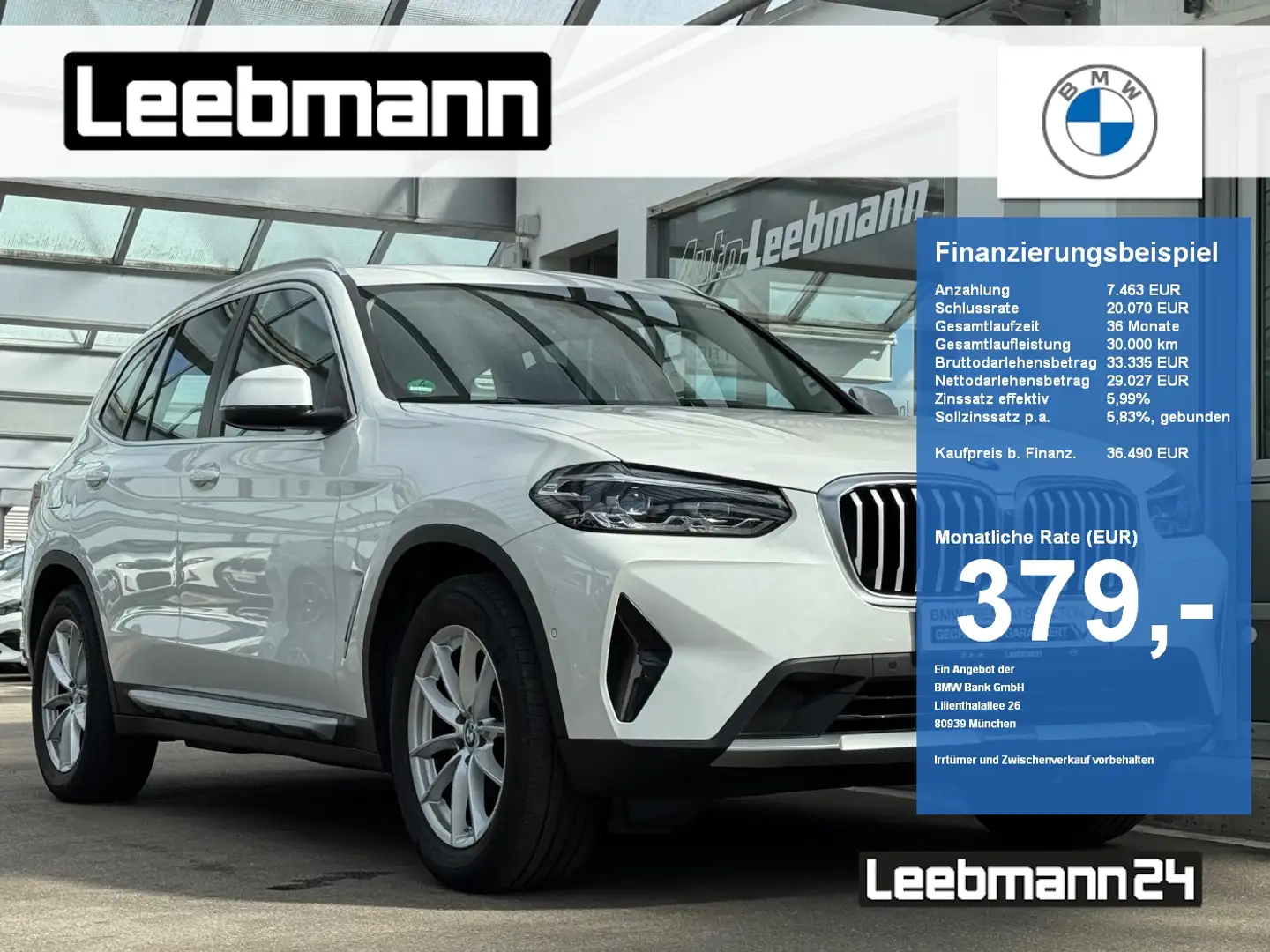 BMW X3 xDrive20d AHK/DrivAssi/LC-PRO 2 JAHRE GARANTIE Blanco - 1