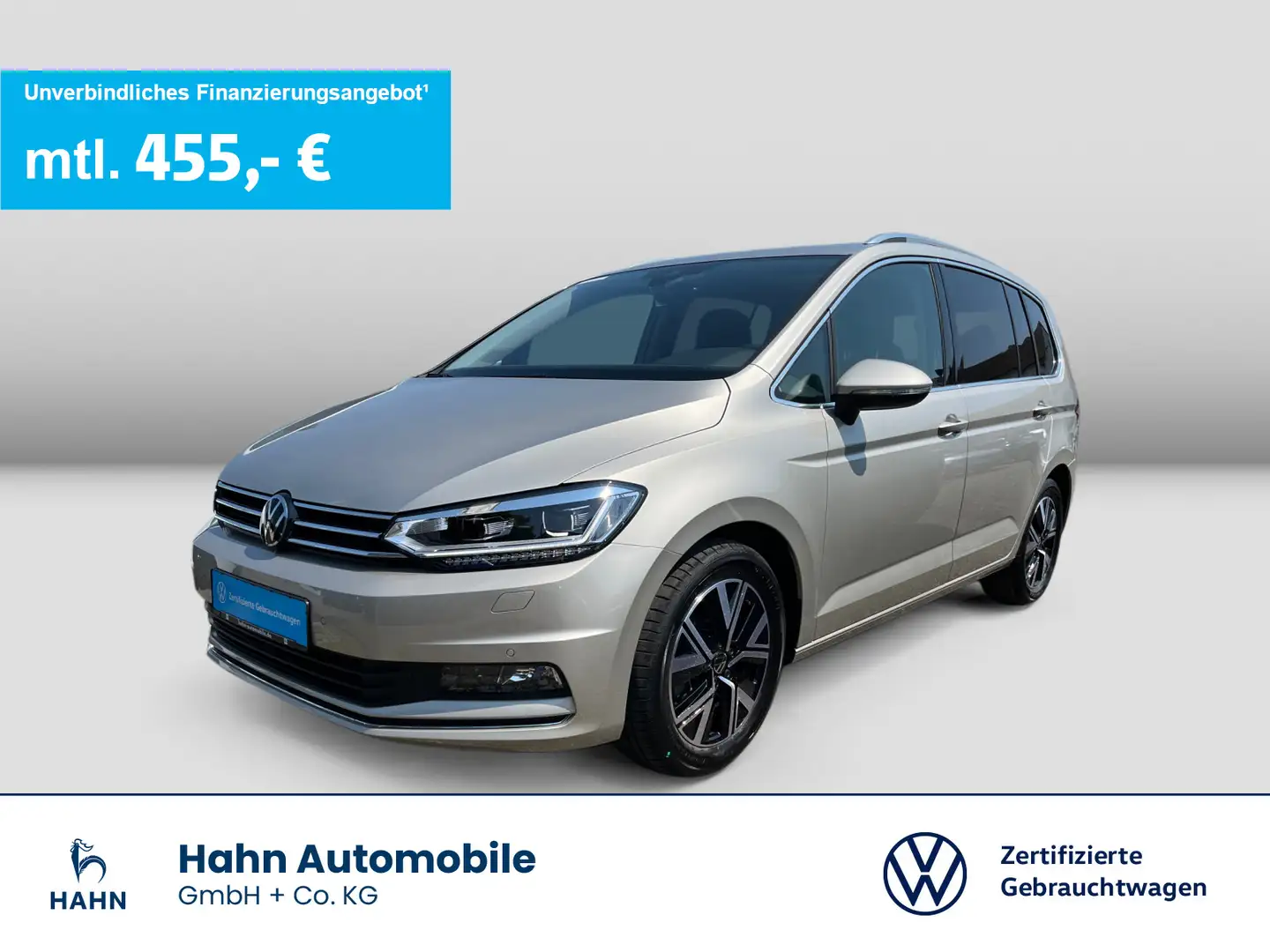 Volkswagen Touran 2.0 TDI DSG Highline LED Navi AHK ACC APP Zilver - 1