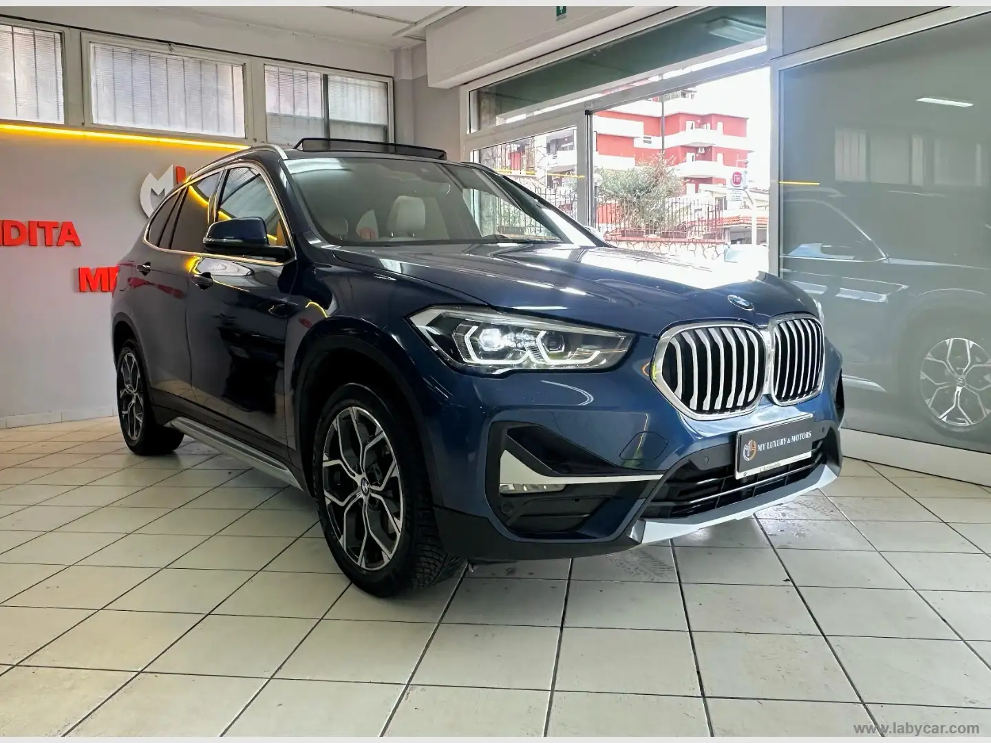 BMW X1 18D XLINE SDRIVE* UNIPRO*TETTO APRIBILE*AUTOMATICA Bleu - 1