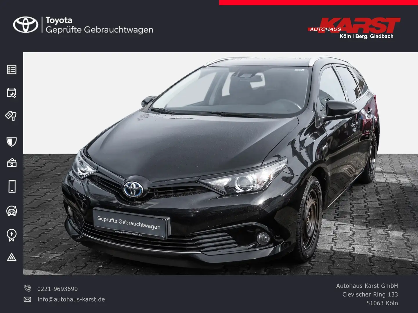 Toyota Auris 1.8 l Hyb. TS . Team D. CVT Kamera PDC SHZ Schwarz - 1