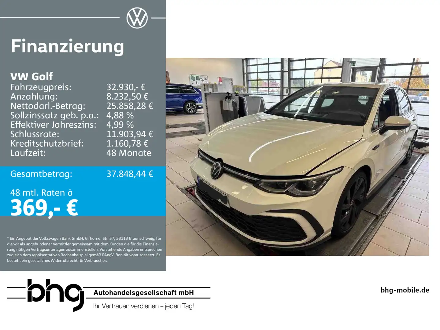 Volkswagen Golf 2.0 TDI SCR DSG GTD Weiß - 1