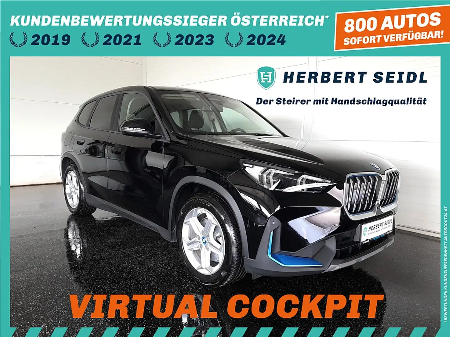 BMW iX1 30 4x4 Aut. *NP: € 69.750,- / SKY / MATRIX-LED ... crna - 1