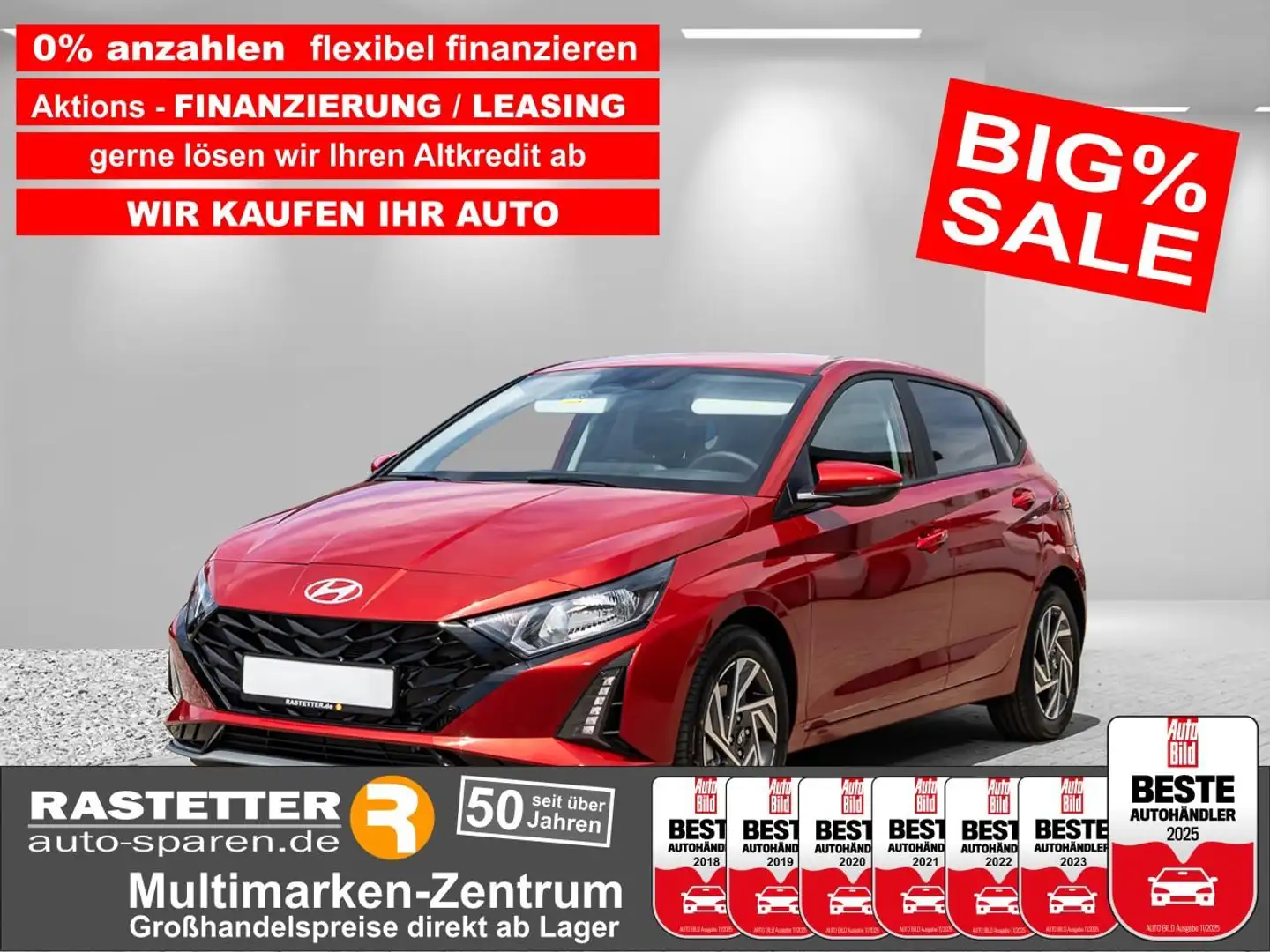 Hyundai i20 DCT 5Jahre+Navi+virtCP+Kamera+SHZ+PDC+Privacy+Klim Rood - 1