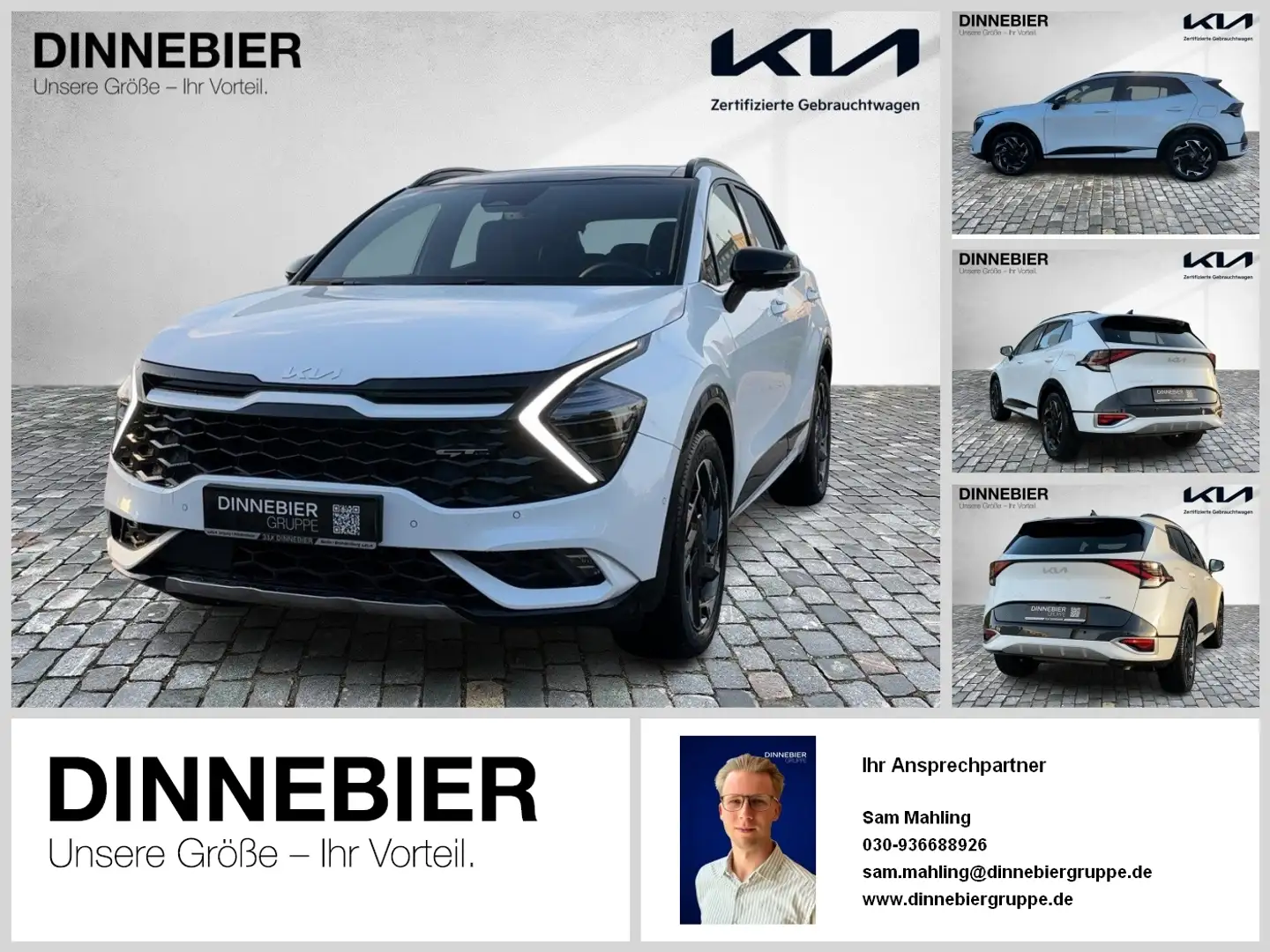 Kia Sportage 1.6T PHEV GT-Line +PANO+LED+SOUND+ Bianco - 1