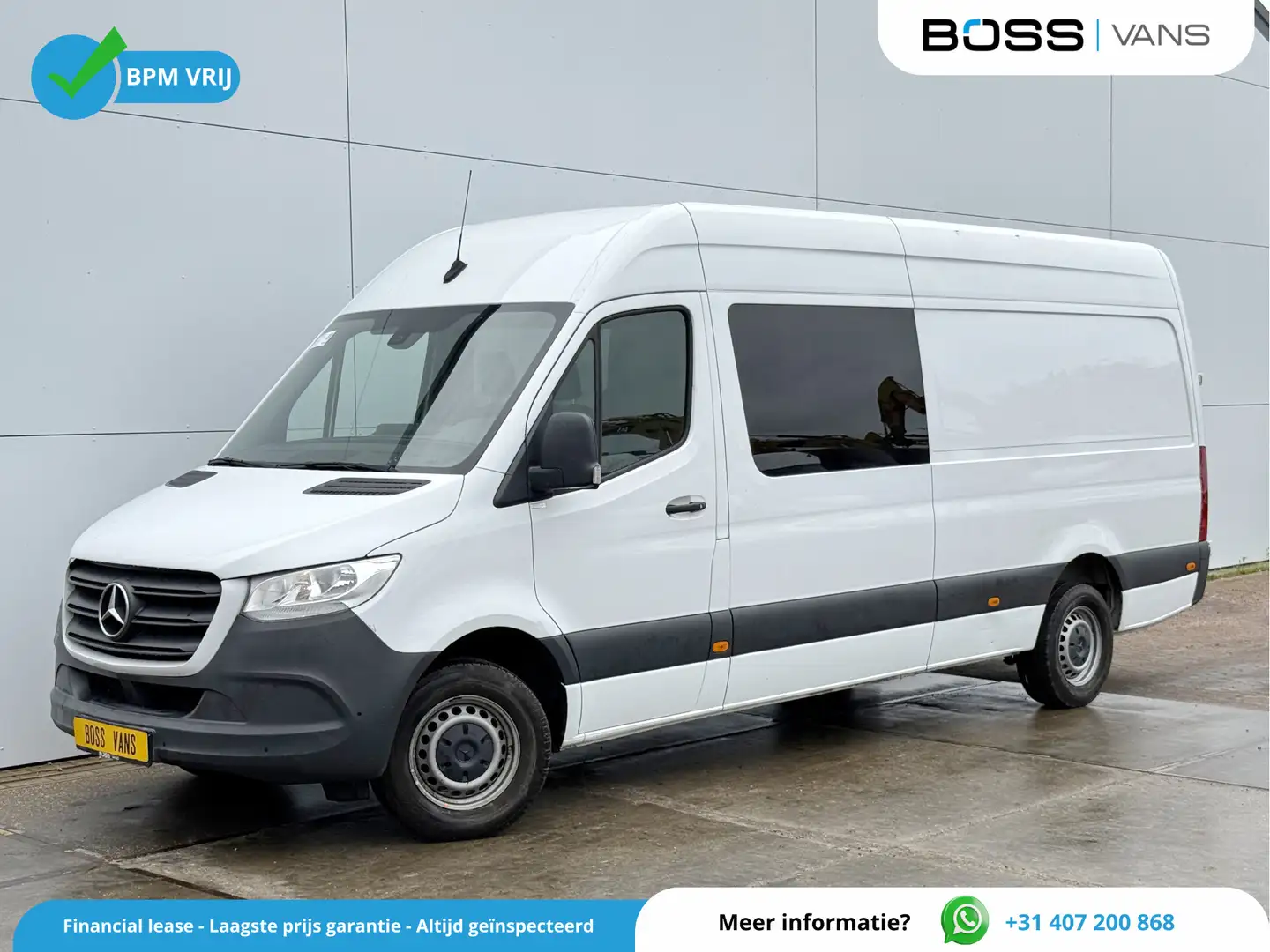 Mercedes-Benz Sprinter 319 1.9 CDI Automaat L3H2 Dubbele Cabine Mercedes Wit - 1