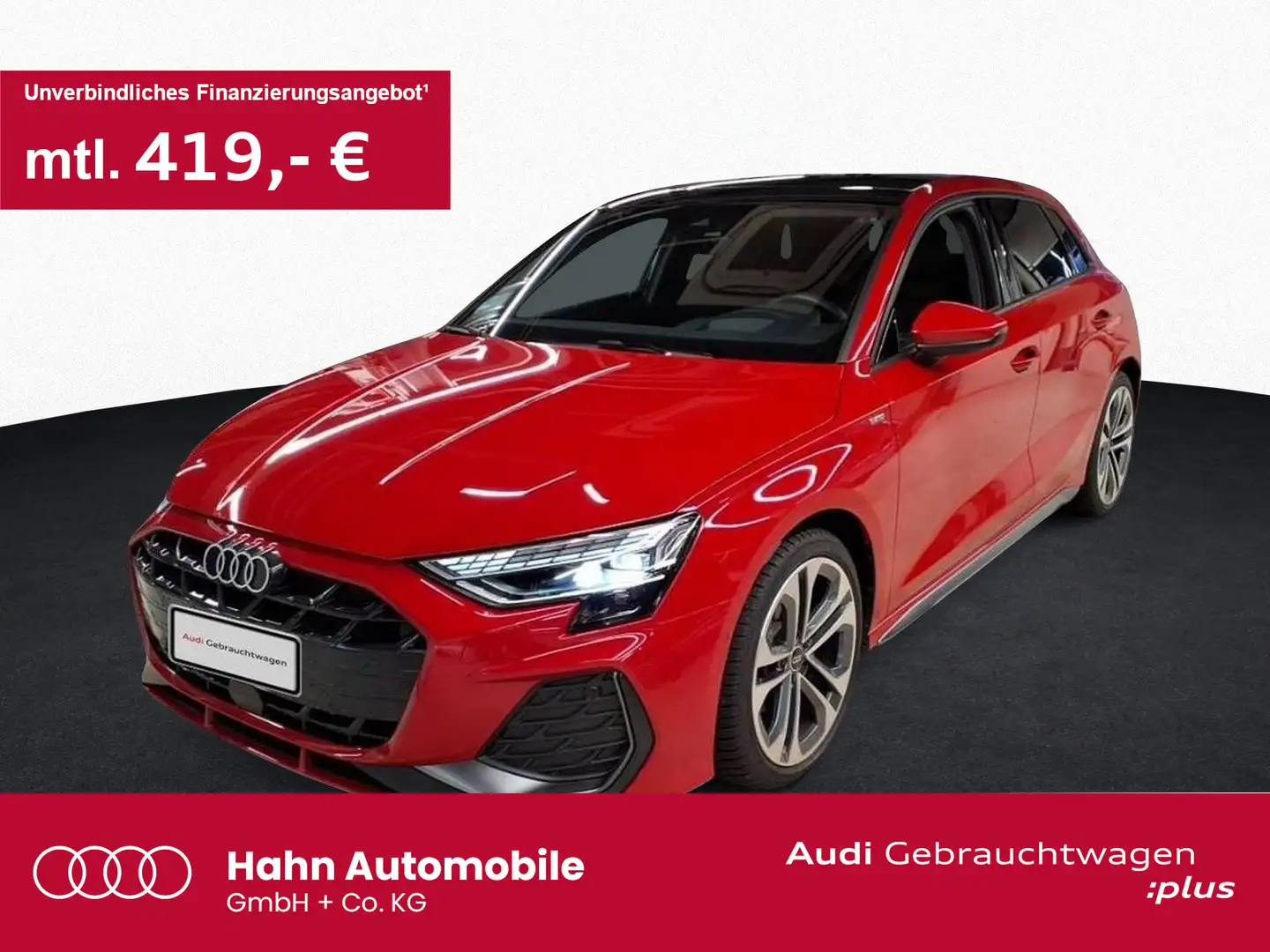 Audi A3 30TFSI S-tronic S line AHK HuD Pano Rot - 1
