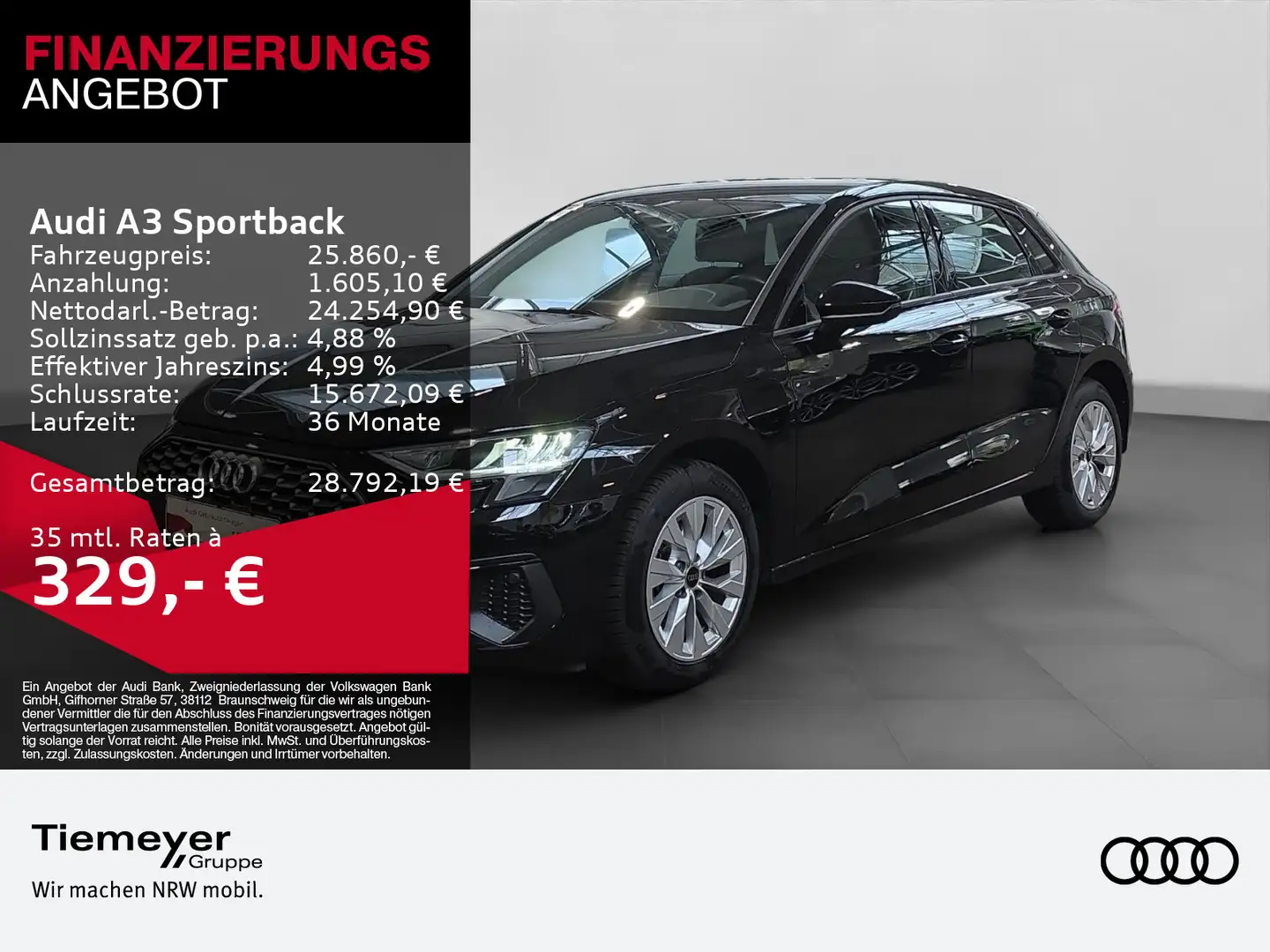 Audi A3 40 TFSI e LM DAB Schwarz - 1