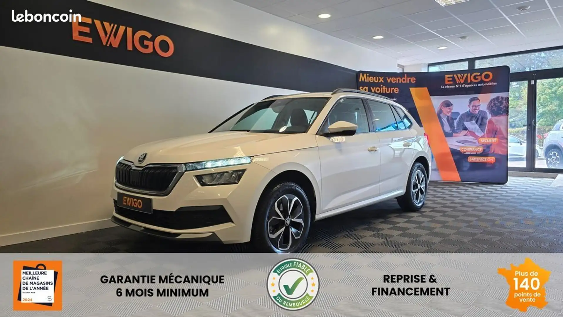 Skoda Kamiq 1.0 tsi 110ch evo ambition dsg bva %2B attelage Weiß - 1